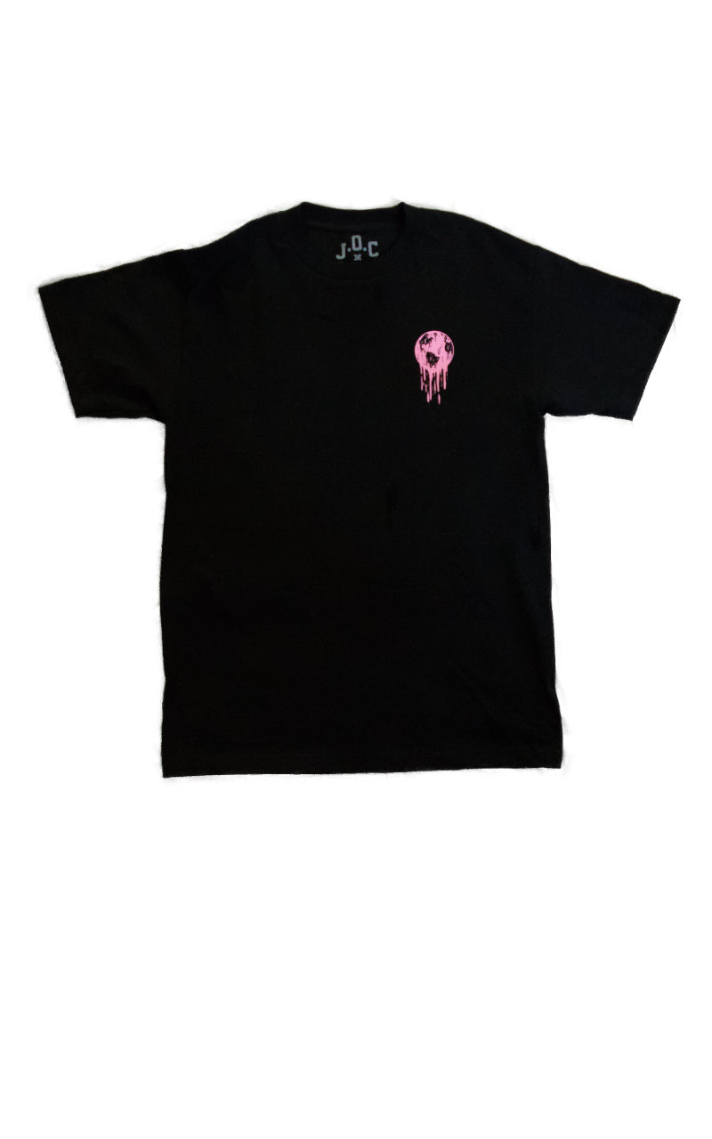 J.O.C logo tee in Black/Pink